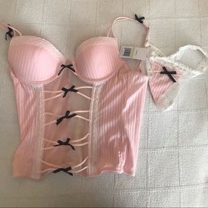 J. T intimates Lingerie Bustier Set